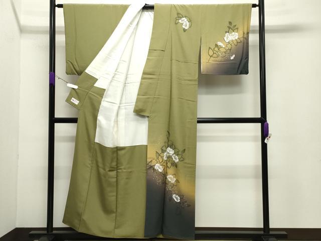 平和屋着物●京の匠日展作家 丹下雄介 訪問着 草花文 暈し染め 金彩 やまと誂製 正絹 逸品 CABB0382gh