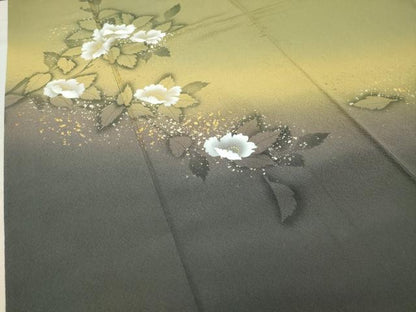 平和屋着物●京の匠日展作家 丹下雄介 訪問着 草花文 暈し染め 金彩 やまと誂製 正絹 逸品 CABB0382gh