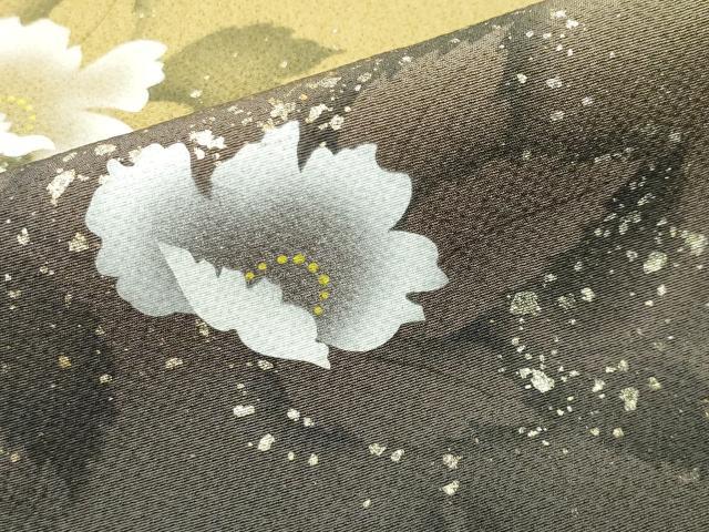 平和屋着物●京の匠日展作家 丹下雄介 訪問着 草花文 暈し染め 金彩 やまと誂製 正絹 逸品 CABB0382gh
