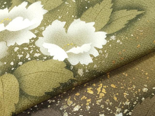 平和屋着物●京の匠日展作家 丹下雄介 訪問着 草花文 暈し染め 金彩 やまと誂製 正絹 逸品 CABB0382gh