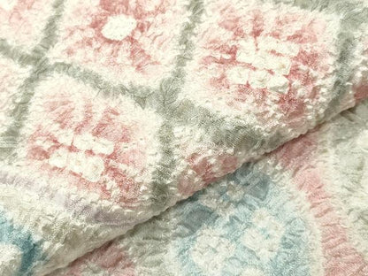 平和屋着物●訪問着 総絞り 切嵌吉祥花文 正絹 逸品 CABB0384gh