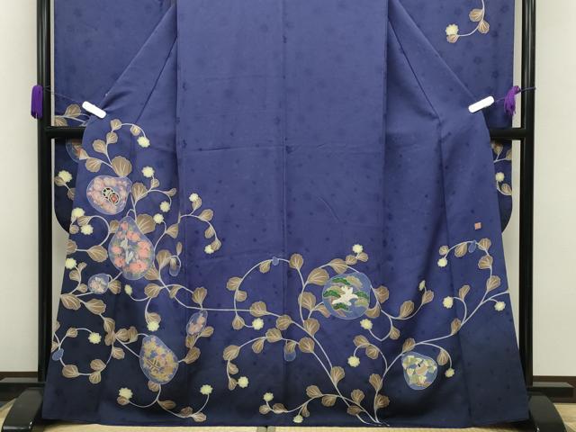 平和屋着物●豪華振袖 作家物 跳兎鼓花文 暈し染め 正絹 逸品 CABB0385gh