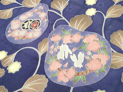 平和屋着物●豪華振袖 作家物 跳兎鼓花文 暈し染め 正絹 逸品 CABB0385gh