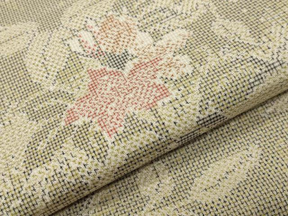 平和屋着物●本場大島紬 草花文 正絹 逸品 CABB0388gh