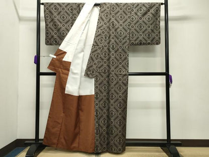 平和屋着物●本場大島紬 龍郷絣 正絹 逸品 未使用 CABB0390gh