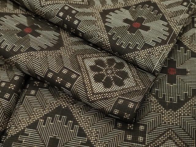 平和屋着物●本場大島紬 龍郷絣 正絹 逸品 未使用 CABB0390gh