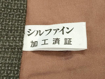 平和屋着物●本場真綿勝結城紬　100亀甲　唐草文　証紙付き　正絹　逸品　未使用　CABB0398gh