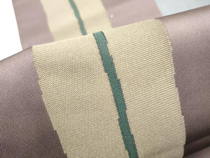 平和屋着物●六通柄袋帯　間道　正絹　逸品　CABB0409hy