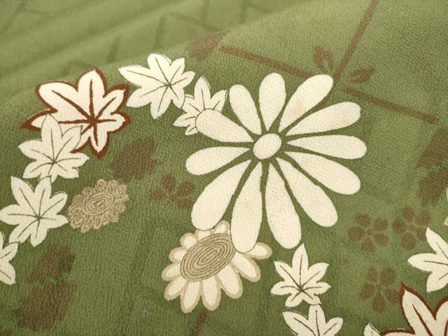 平和屋着物●アンティーク 大正ロマン 丸帯 駒刺繍 舞花文 引き抜き帯 正絹 逸品 CABB0467hy