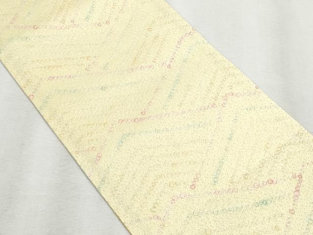 平和屋着物●両面　半幅帯　絞り　流水文　正絹　逸品　CABB0469hy