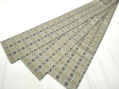 平和屋着物●半幅帯　蜀江花文　正絹　逸品　CABB0470hy