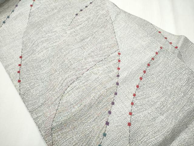 平和屋着物●本場筑前博多織 八寸名古屋帯 抽象文 正絹 逸品 CABB0498hy