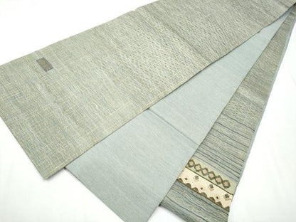 平和屋着物▽スリーシーズン 春夏秋 太鼓柄袋帯 作家物 すくい織 草花文 金糸 正絹 逸品 CABB0529hy