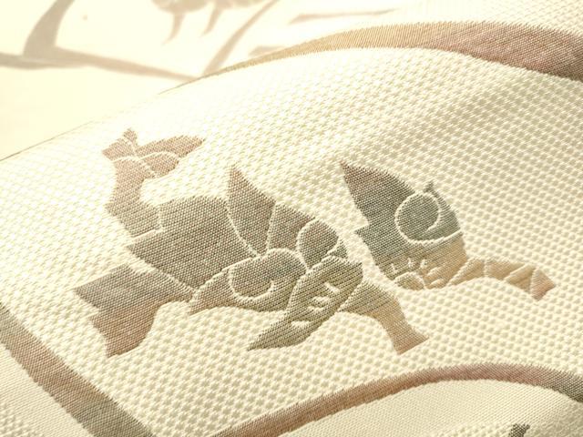平和屋着物●本場筑前博多織 八寸名古屋帯 成物 正絹 逸品 CABB0594hy