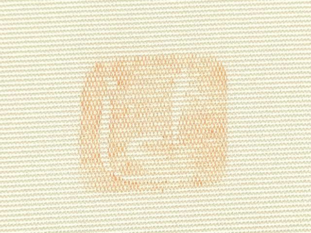 平和屋着物●塩瀬　九寸名古屋帯　作家物　手描き　枝花文　正絹　逸品　CABB0605hy