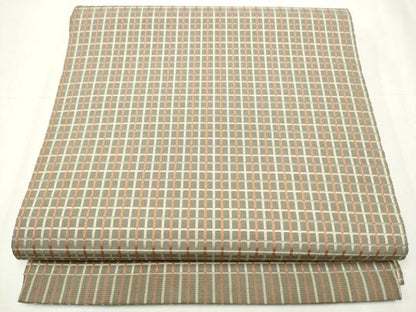 平和屋着物●本場筑前博多織　八寸名古屋帯　一重帯　吉野間道　正絹　逸品　CABB0607hy