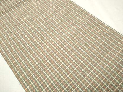 平和屋着物●本場筑前博多織　八寸名古屋帯　一重帯　吉野間道　正絹　逸品　CABB0607hy