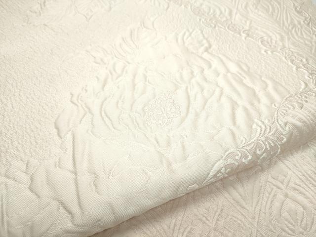 平和屋着物●本場筑前博多織　八寸名古屋帯　ふくれ織　舞花文　正絹　逸品　CABB0639hy