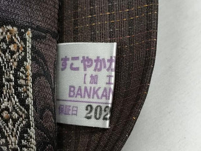 平和屋着物▽スリーシーズン 春夏秋 両面 全通柄袋帯 雪輪花唐草文 銀糸 正絹 逸品 CABB0648hy