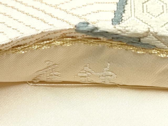 平和屋着物●六通柄袋帯　唐錦　名物裂色紙文　金糸　正絹　逸品　CABB0694hy