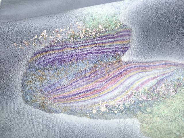 平和屋着物○太鼓柄袋帯 作家物 霞文 金銀彩 正絹 逸品 CABB0696hy