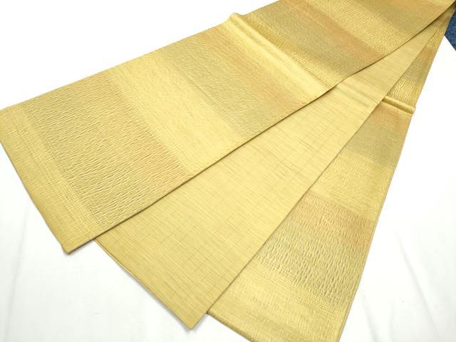 平和屋着物▽スリーシーズン 春夏秋 両面 全通柄袋帯 櫛織 霞文 金糸 正絹 逸品 CABB0702hy