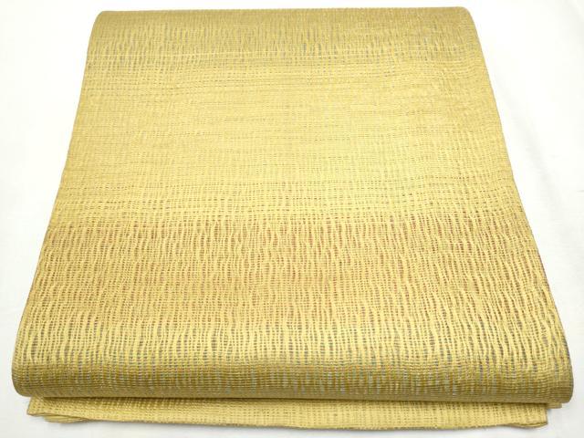 平和屋着物▽スリーシーズン 春夏秋 両面 全通柄袋帯 櫛織 霞文 金糸 正絹 逸品 CABB0702hy