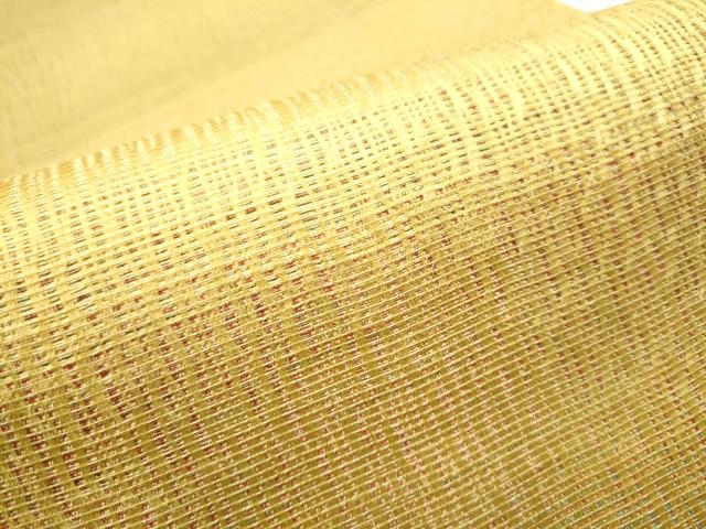 平和屋着物▽スリーシーズン 春夏秋 両面 全通柄袋帯 櫛織 霞文 金糸 正絹 逸品 CABB0702hy