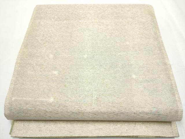 平和屋着物▽スリーシーズン 春夏秋 両面 太鼓柄袋帯 霞文 金糸 正絹 逸品 CABB0703hy