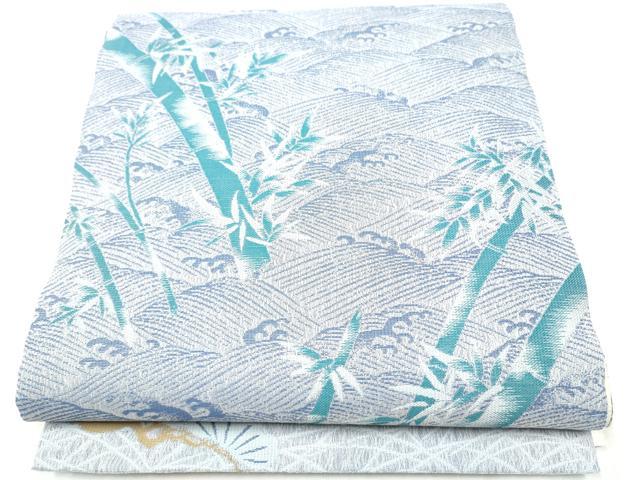 平和屋着物▽スリーシーズン 春夏秋 両方向 全通柄袋帯 流水枝