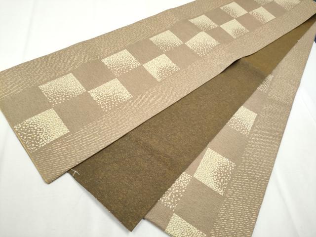 平和屋着物○両面 全通柄袋帯 霞文 正絹 逸品 CABB0749hy