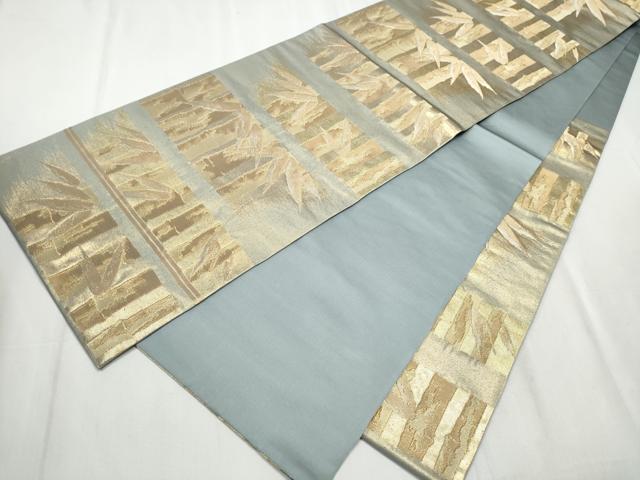 平和屋着物●西陣　川島織物　六通柄　本袋帯　笹竹文　金糸　引箔　正絹　逸品　CABB0783hy 平和屋着物○西陣 川島織物 六通柄 本袋帯 笹竹文 金糸 引箔