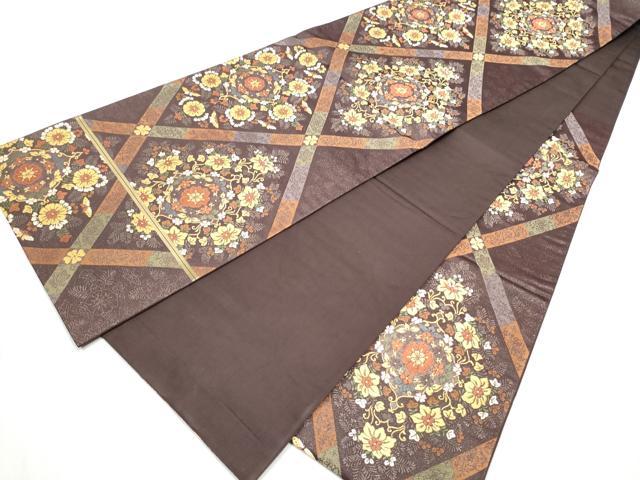 平和屋着物○西陣の名門 本家加納 六通柄袋帯 唐織 花唐草