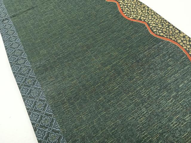 平和屋着物◎六通柄袋帯　吉祥文　金糸　正絹　逸品　CABB0831nb