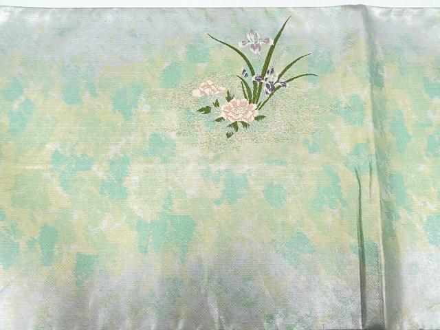 平和屋着物◎六通柄袋帯　唐織　草花文　金銀糸　引箔　正絹　逸品　CABB0940nb