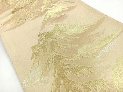 平和屋着物◎六通柄袋帯 風景松文 金糸 正絹 逸品 CABB1038nb
