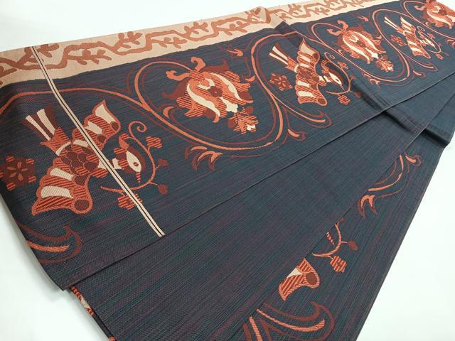 平和屋着物◎六通柄袋帯 正倉院裂 正絹 逸品 CABB1108nb