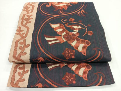 平和屋着物◎六通柄袋帯 正倉院裂 正絹 逸品 CABB1108nb