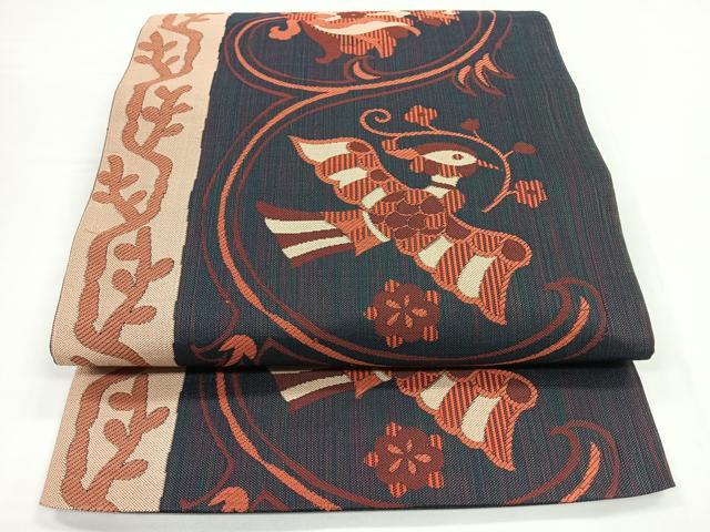 平和屋着物◎六通柄袋帯 正倉院裂 正絹 逸品 CABB1108nb