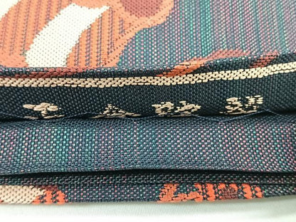 平和屋着物◎六通柄袋帯 正倉院裂 正絹 逸品 CABB1108nb