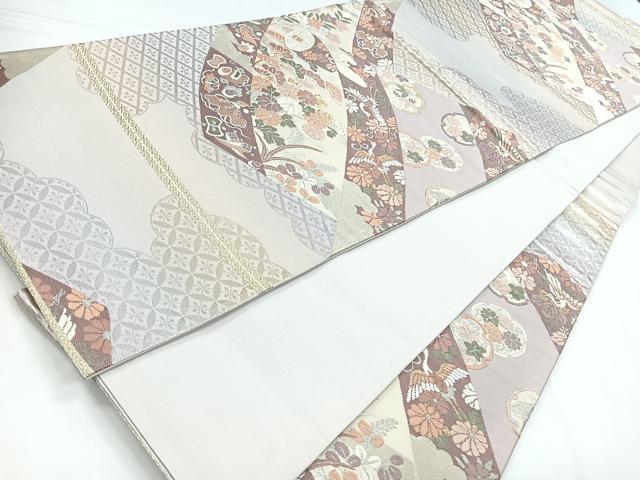 平和屋着物◎六通柄袋帯　唐織　鳳凰花文　金銀糸　正絹　逸品　CABB1134nb