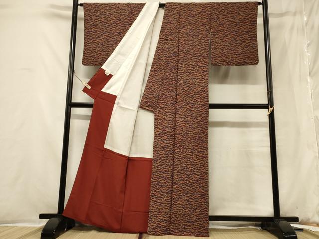 平和屋着物■小紋　吉祥芝草文　洗える着物　CABB1208in