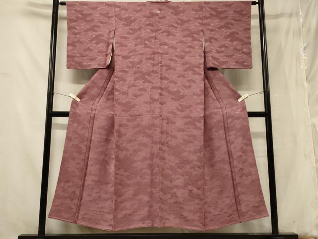 平和屋着物□上質な色無地 松地紋 蘇芳香色 正絹 逸品 CABB1264in