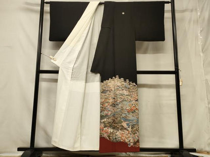 平和屋着物■豪華黒留袖　作家物　深雪山　醍醐寺　正絹　逸品　CABB1267in