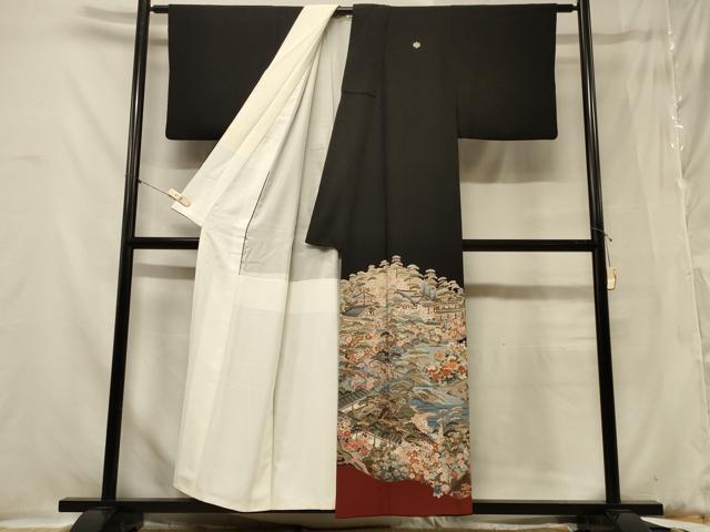 平和屋着物■豪華黒留袖　作家物　深雪山　醍醐寺　正絹　逸品　CABB1267in