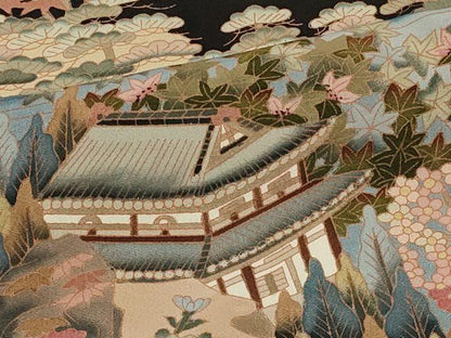 平和屋着物■豪華黒留袖　作家物　深雪山　醍醐寺　正絹　逸品　CABB1267in