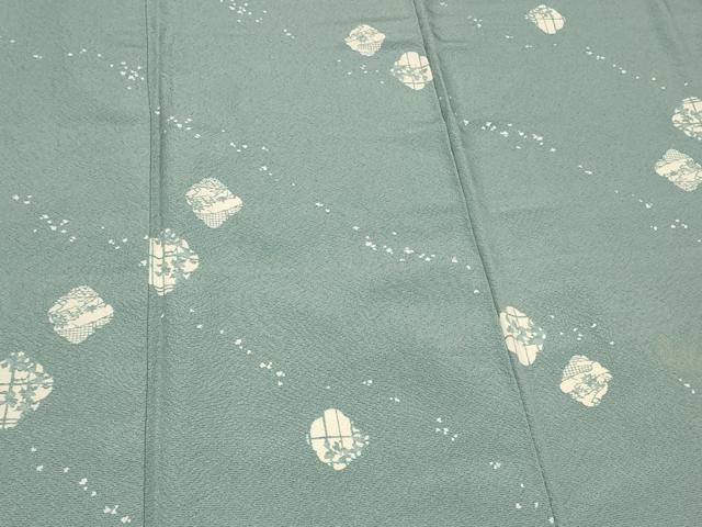 平和屋着物■上質な小紋　菱草花文　シルエット　正絹　逸品　CABB1283in
