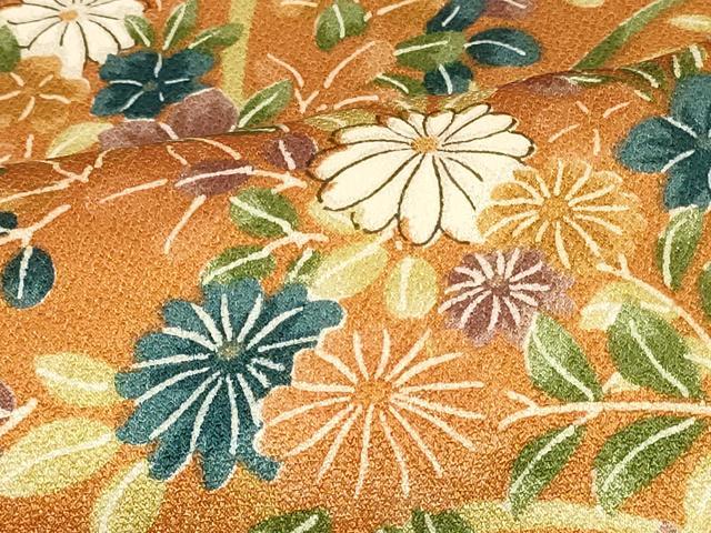 平和屋着物■上質な小紋　草花文　正絹　逸品　未使用　CABB1287in
