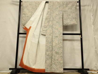 平和屋着物■上質な紬 亀甲草花文 正絹 逸品 CABB1290in