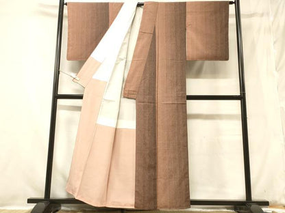 平和屋着物■上質な紬 霞文 正絹 逸品 CABB1304in